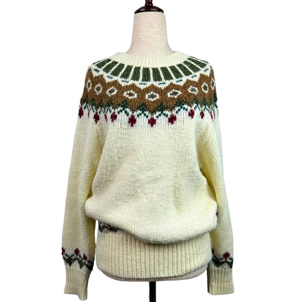 VTG 90s LIMITED EXPRESS Compagnie Internationale Fair Aisle Mock Neck Sweater
